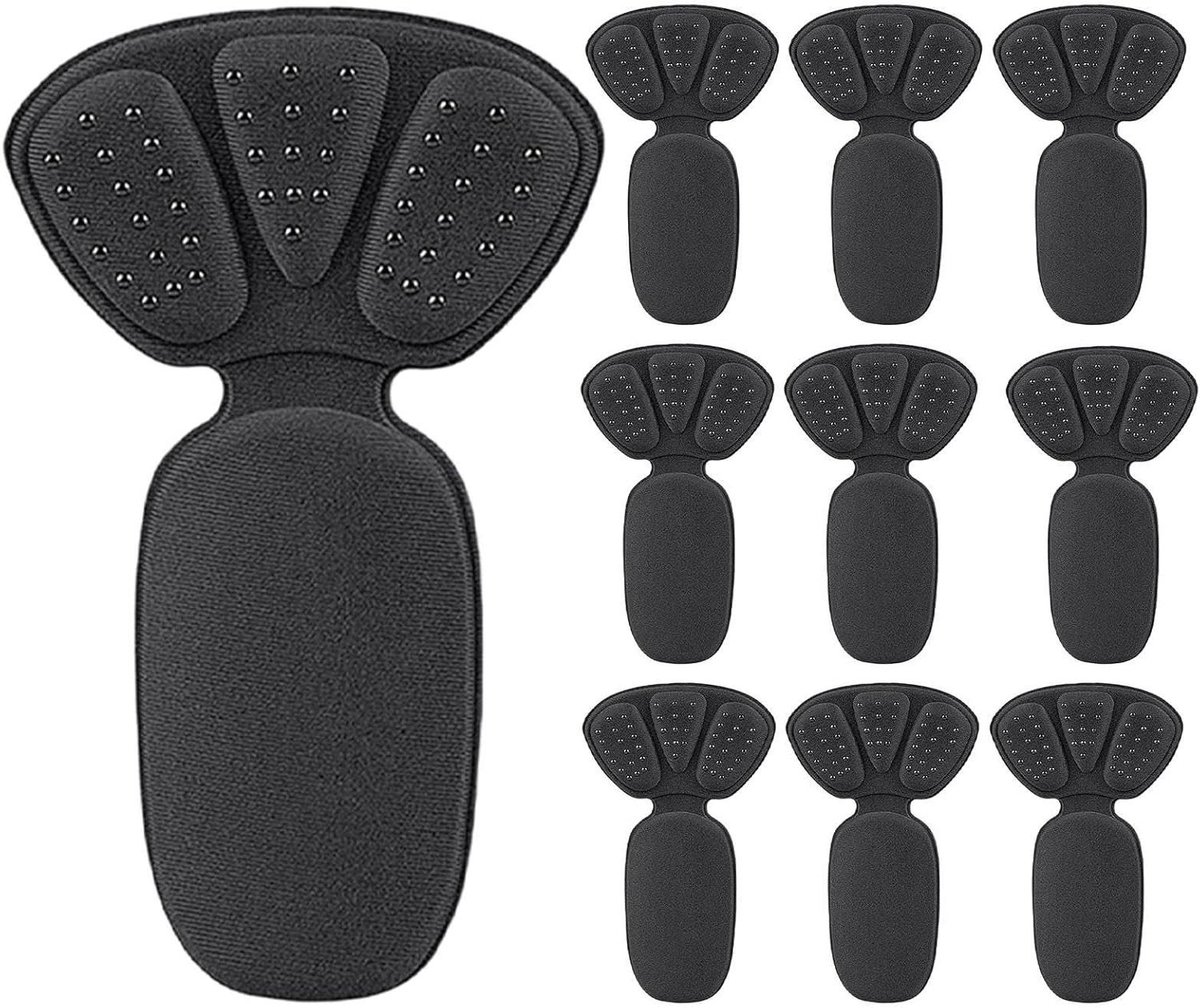 Hielkussentjes - Antislip Pads - Comfortabel Lopen - Ademend Materiaal - 5 Paar - Zwart Beige