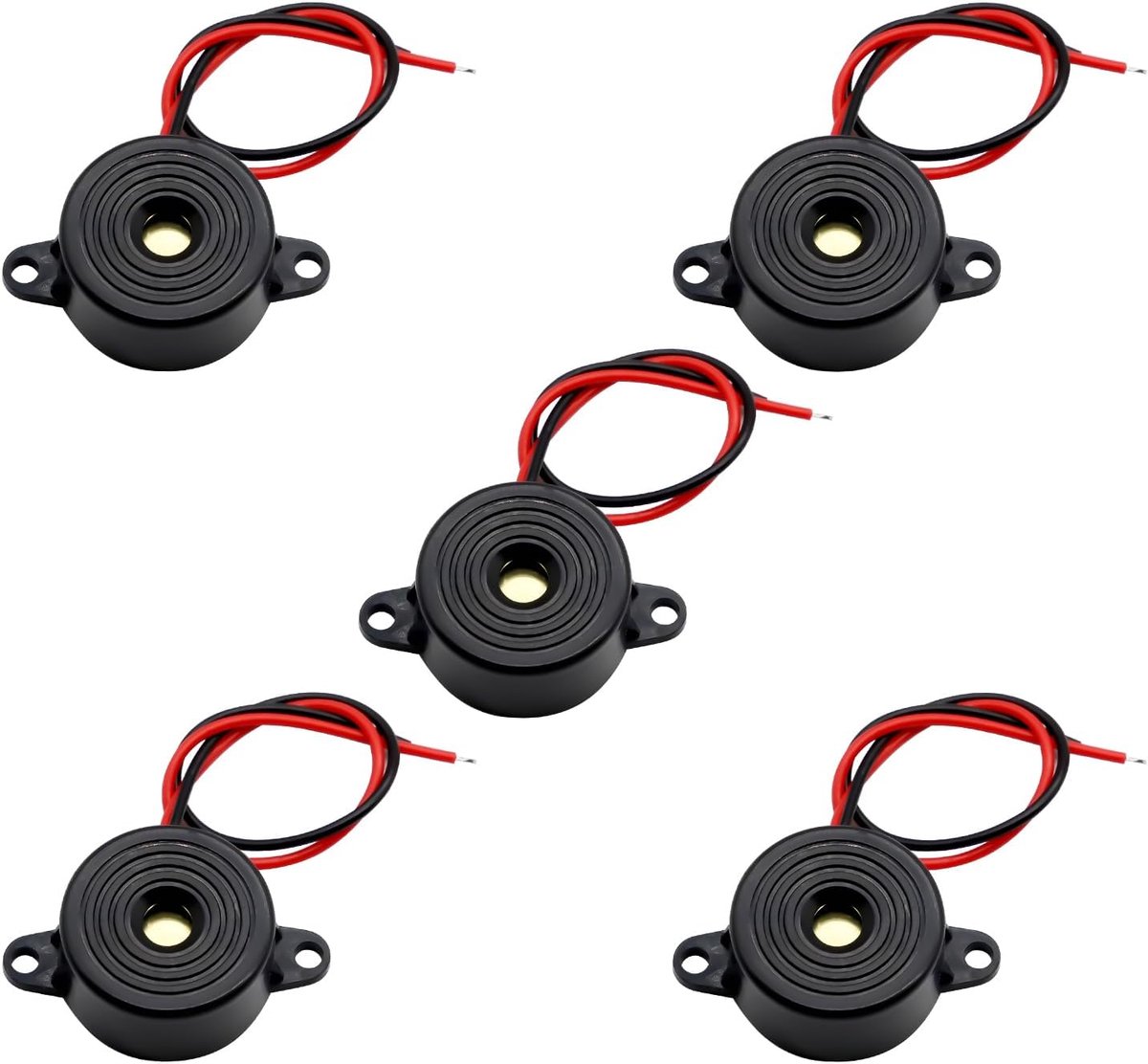 95DB Elektronische Zomer Binghe 5 stuks SFM-27 DC, 3-24 V Alarmsirene Piezo Actieve Buzzer Compatibel met Arduino