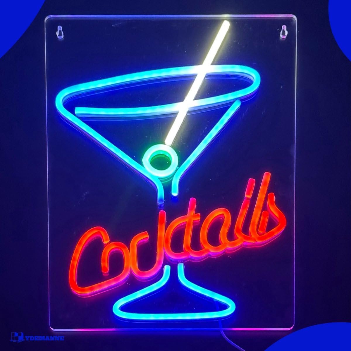 Neon Lamp - Cocktails - Inclusief ophanghaken - Neon verlichting - Unieke sfeer in elke ruimte - SnelShoppen
