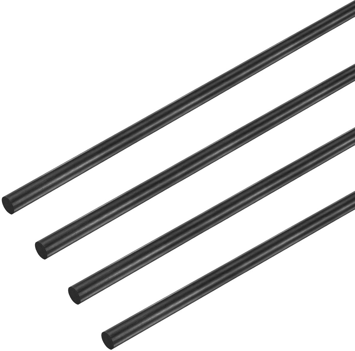 Koolstofvezelstaven, 400 mm lengte, 3 mm diameter, koolstofvezel, solide matte stang voor RC-vliegtuigen, doe-het-zelf knutselen, quadcopter arm, modelbouw, drakenbuis, 40,5 x 0,12