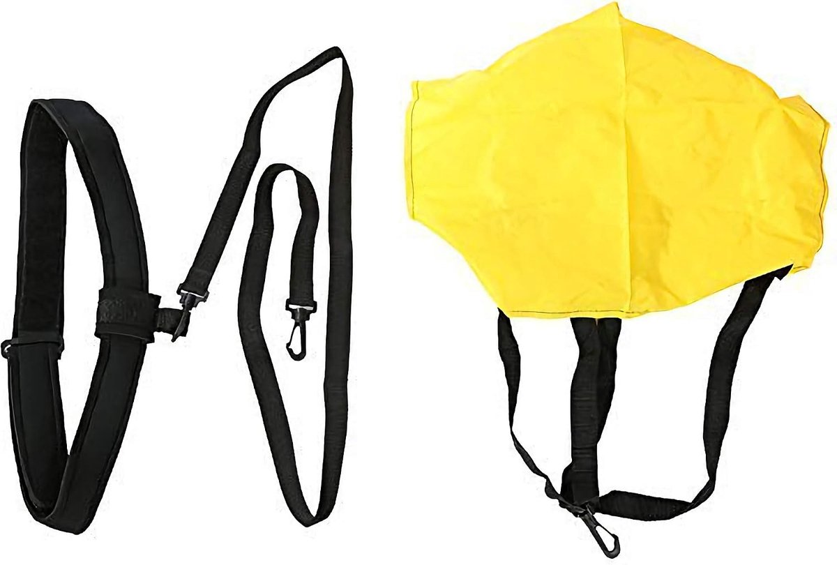 Zwembad Parachute, Weerstand Zwemmen Riem Training Apparatuur voor Volwassenen, Kinderen, Pro, Amateur Gebruik-Geel