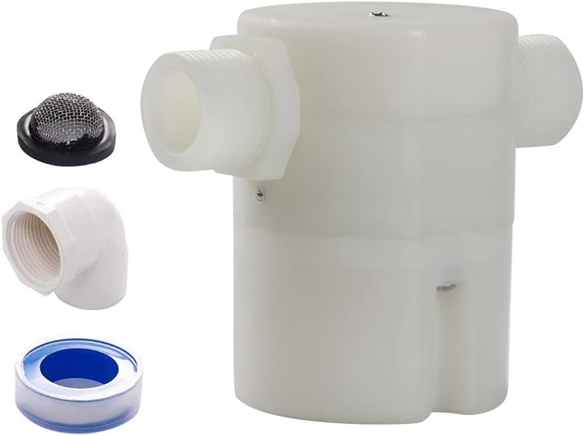 Vlotterventiel, De Waterpeilregelbox is een verbeterde versie van de traditionele vlotterventiel, gebruikt in zwembaden, veehouderijtanks, aquacultuur, aquaria (DN-20)