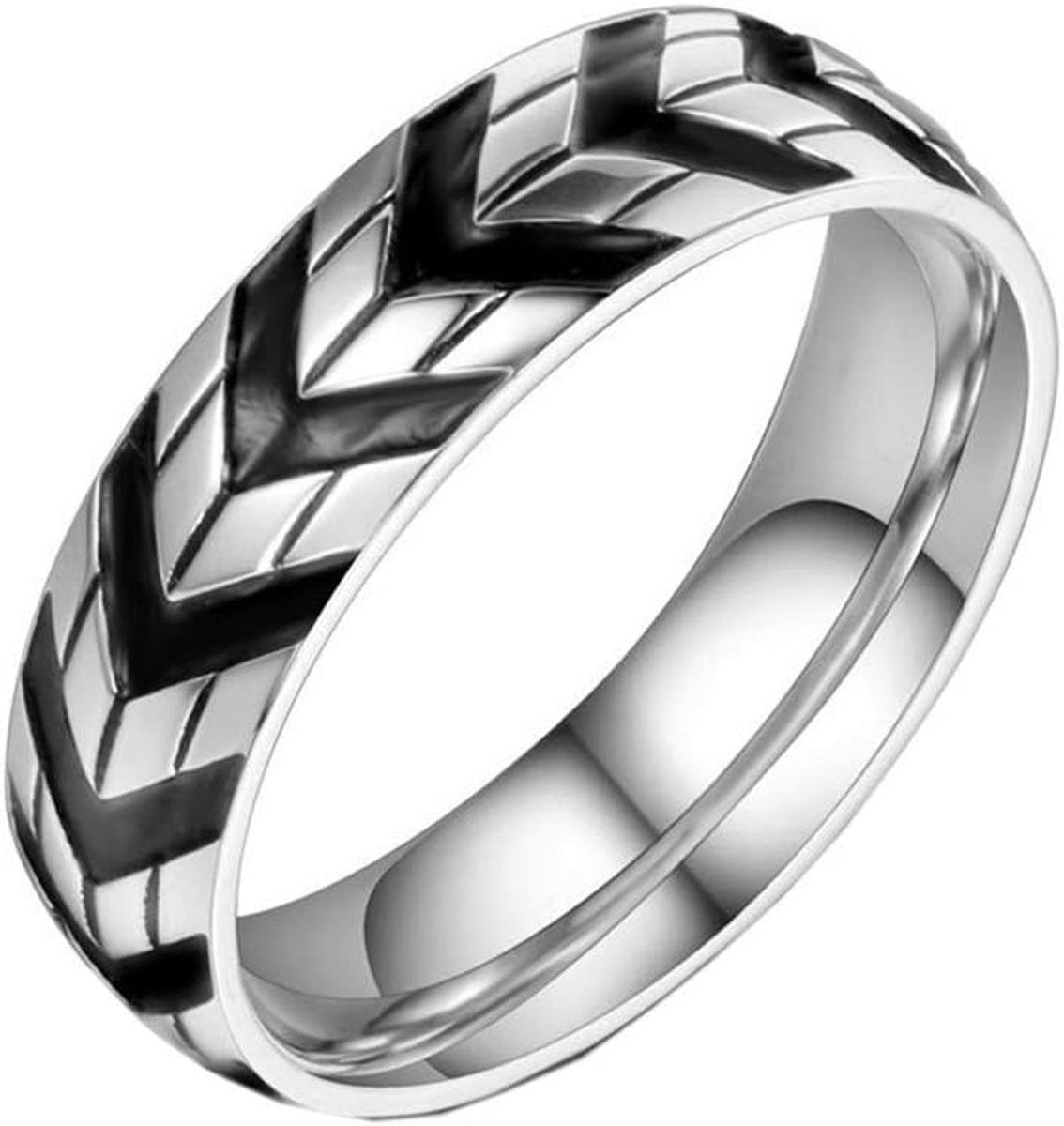 Unisex roestvrij stalen band creatieve biker ring