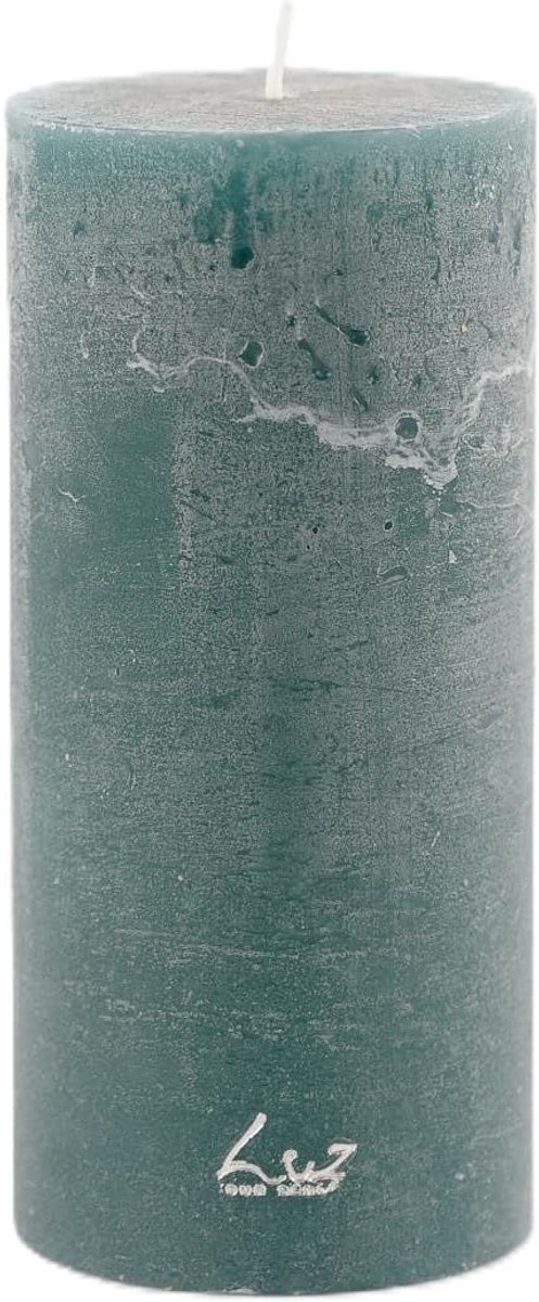 Stompkaars Groen-Atlantisch Diep D 7 cm H 15 cm - 2 Stuks - Sfeervol en Rustgevend - Perfect voor Ontspanning - SnelShoppen
