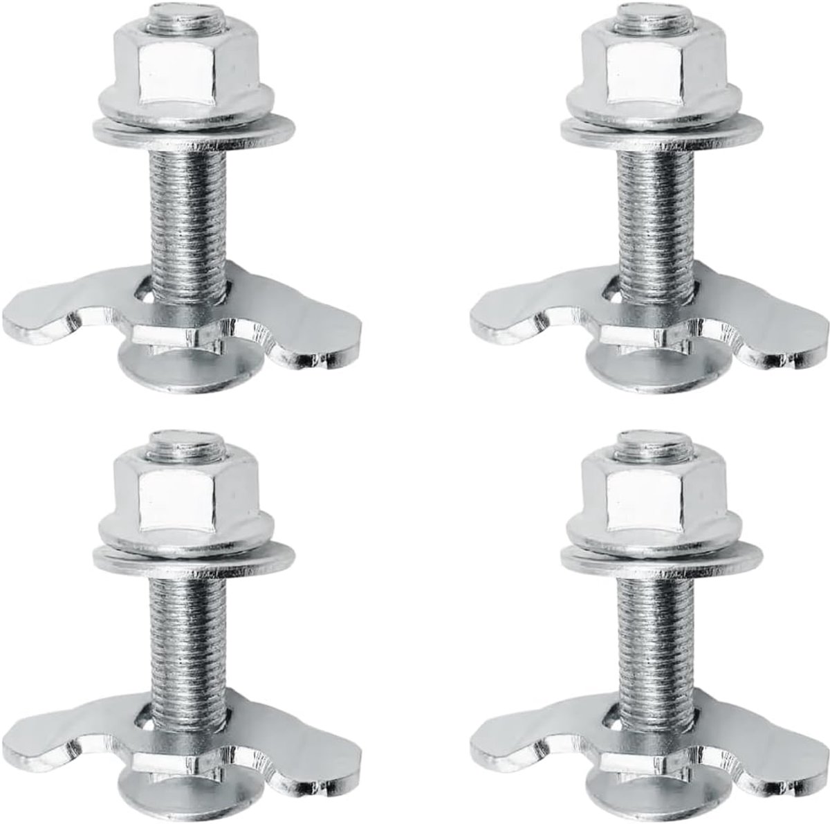 4 stuks duurzame L-schroefdraadpennen, schroefdraadfittingen voor rails, schroefdraadfittingen voor L-rails, dubbele schroefdraad, dubbele schroefdraadbouten, rail, één L gebruikt met rails