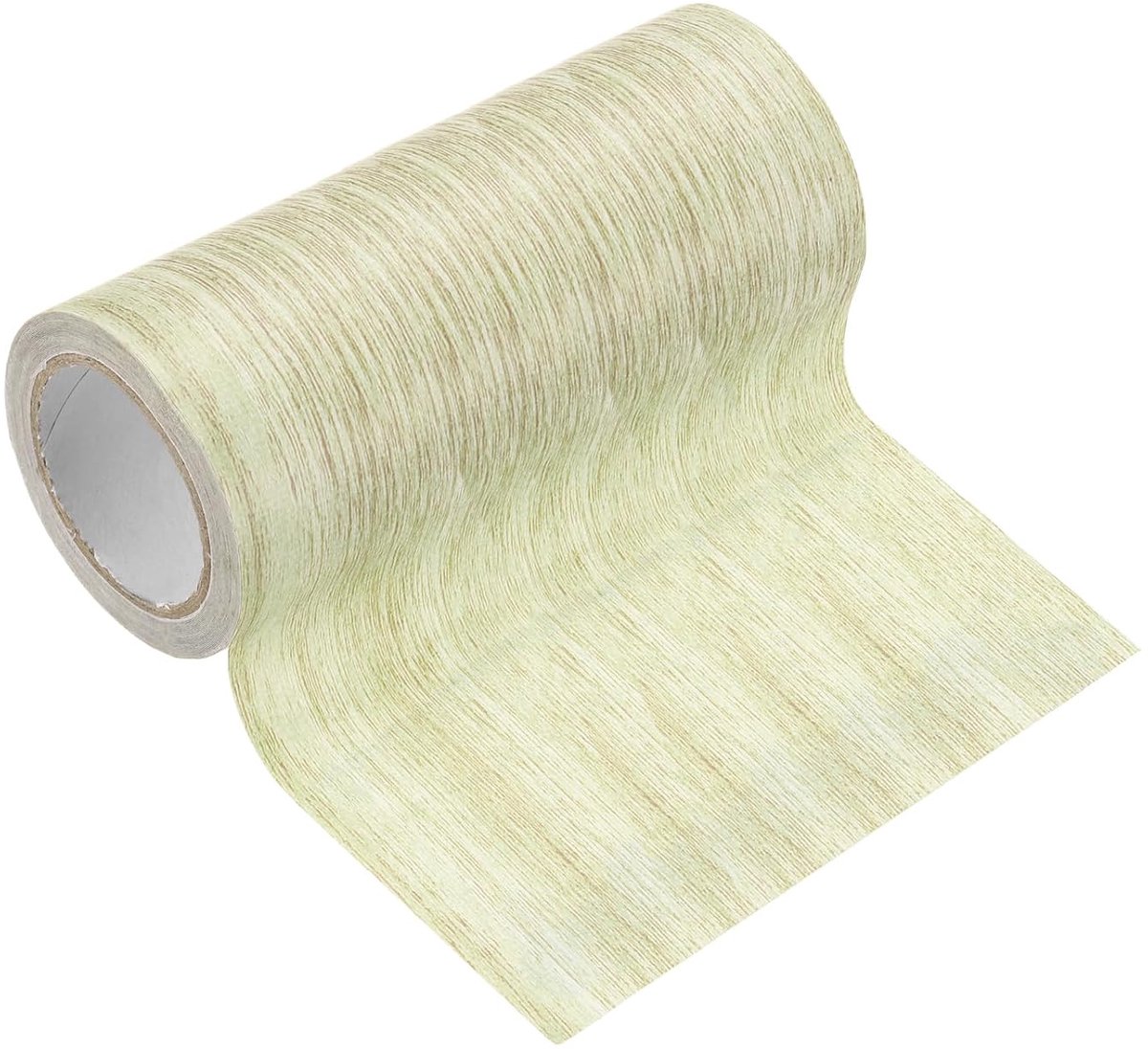 Houten lint, 12 cm x 4,57 m, zelfklevende reparatietape, houteffect, voor meubels, kasten, vloeren, muren, eiken, grijs