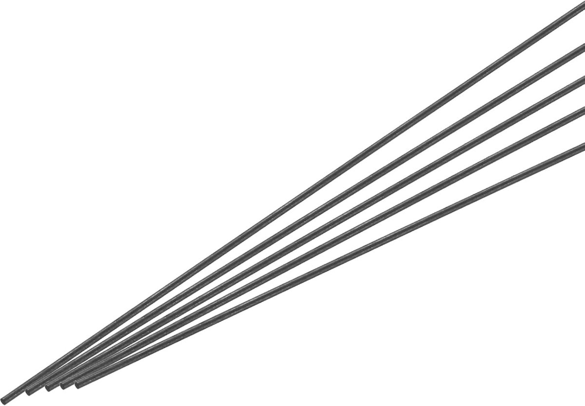 Koolstofvezelstang, 1 mm x 150 mm, koolstofvezelstaaf voor RC-vliegtuig, doe-het-zelf handwerk, drakenvleugelbuis, quadcopter-armreparatie, verpakking van 4