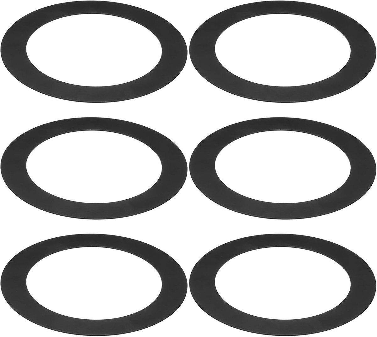 Dumme ringen ID 3,39 inch, OD 4,72 inch, 6 stuks stomme ringen metalen afdekking inbouwlamp voor plafondlamp, muur, led-verlichting, matte afwerking zwart