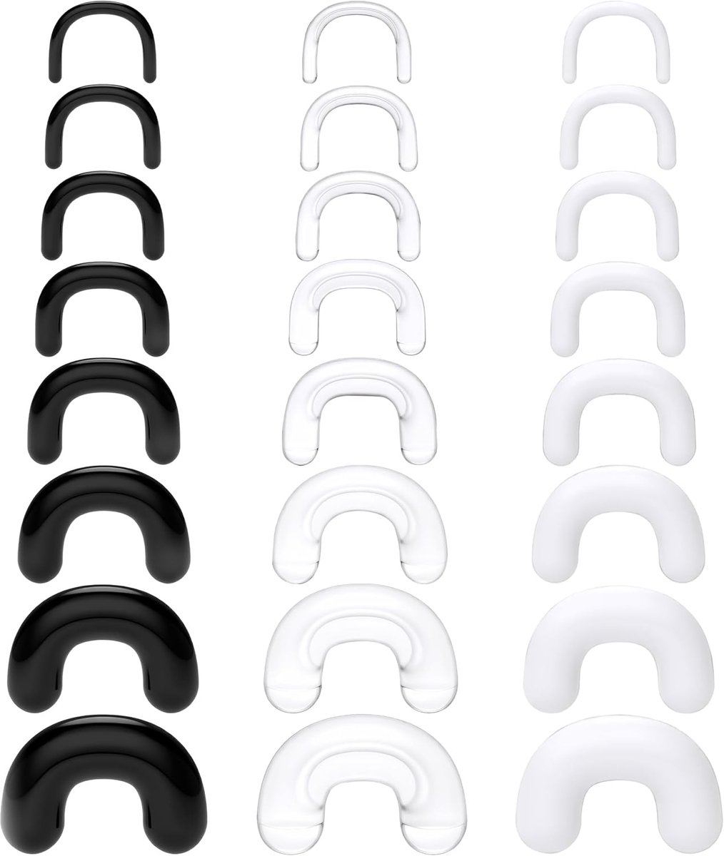 U-vormige septumhouder, acryl hoefijzer, neusringhouder | Hypoallergeen rekset | Hoogglans | 16G tot 2G maten | Multipack voor werk, sport, chirurgie