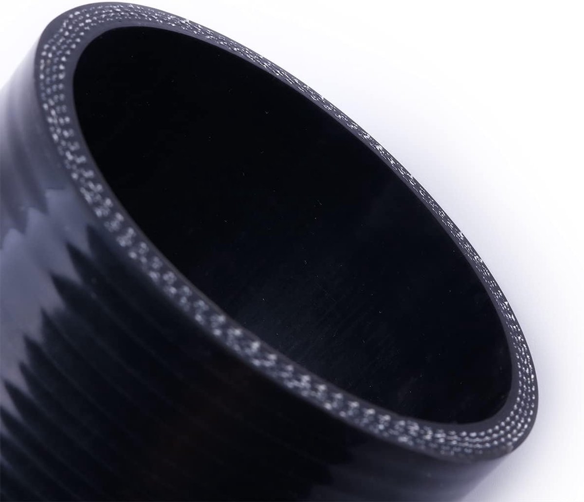 4-laags zwart versterkte rechte siliconen slang voor turbo of koelvloeistof, ID 76 mm (3 inch), lengte 76 mm
