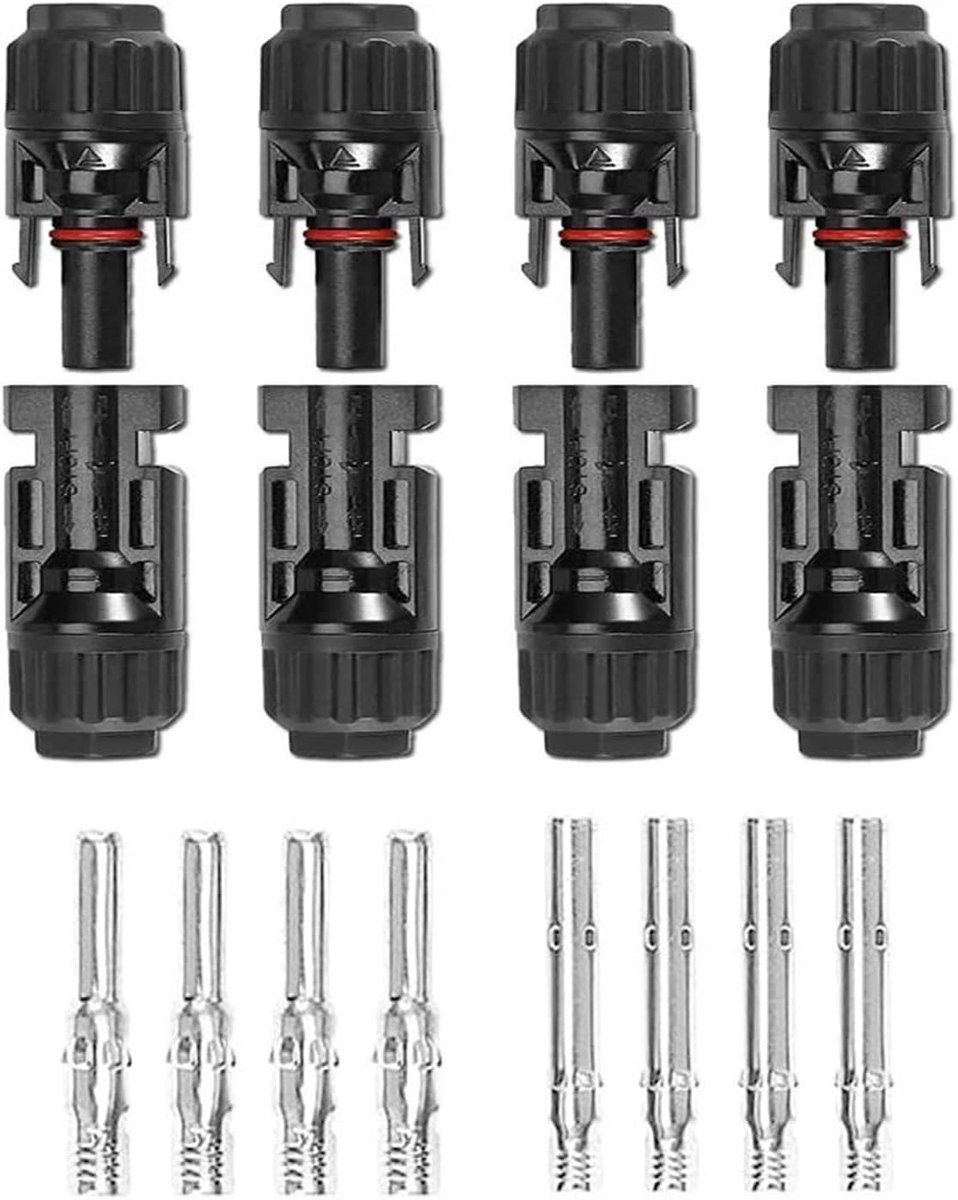 Zonnestekkerset, 5 paar, IP67 waterdicht, PV-connectoren voor 6 mm² zonnekabel, met montagegereedschap (4 paar)