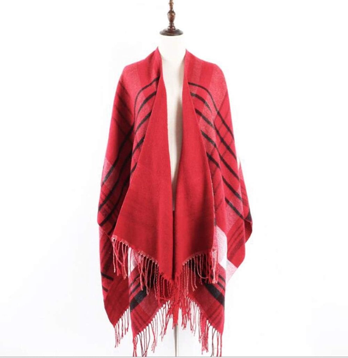 Sjaal dame Sjaal dames sjaal in herfst en winter dubbelzijdige grote geruite warme sjaal sjaal warm en comfortabel Zijden sjaal (Color : C)