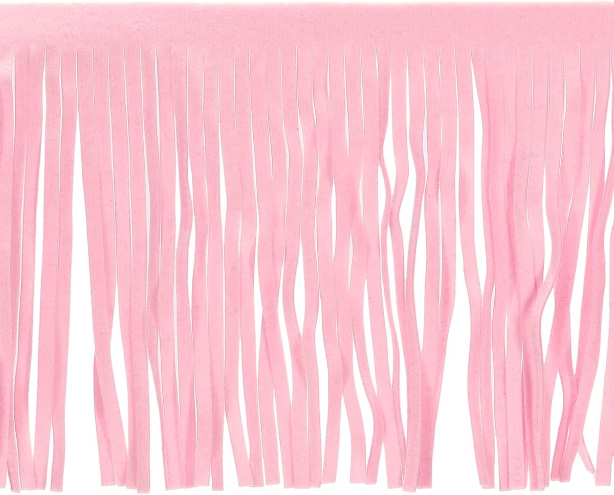 2 meter 30,5 cm PU lederen franje lint dubbelzijdig lederen naaien kwasten franjes voor doe-het-zelf naaien jurk handwerk rok decoratie, roze