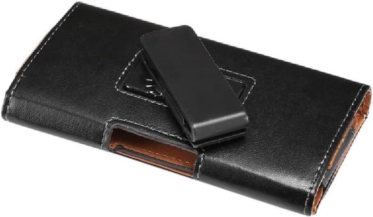 Holster Leather Case Belt Clip Rotary 360º Magnetic Closure voor Reeder P13 Black (2021) - Black