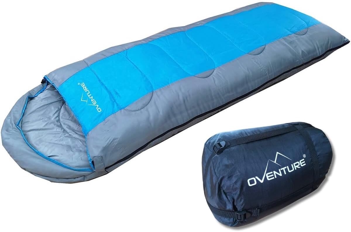 Slaapzak 220 x 80 cm - 5 °C tot -9 °C - Dekbedmodel met capuchon - Ideaal voor kamperen en festivals - SnelShoppen