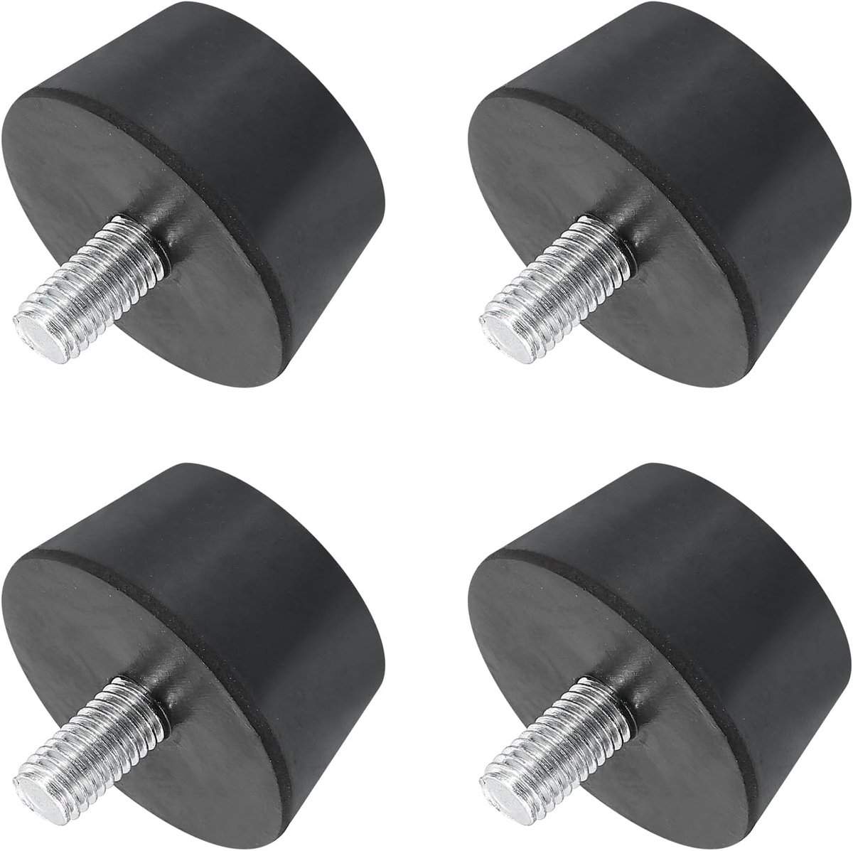 4 stuks rubberen trillingsisolatoren, montage rubberen schokdempers, montage, 1,5 inch x 0,79 inch conische bouten met M8 x 15 mm schroefdraad, stil blok voor luchtcompressoren, motor