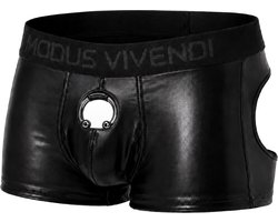 MODUS VIVENDI Prince Albert Bottomless Boxer Black - MAAT L - Erotisch Heren Ondergoed - Boxershort voor Man - Sexy mannen Boxershort