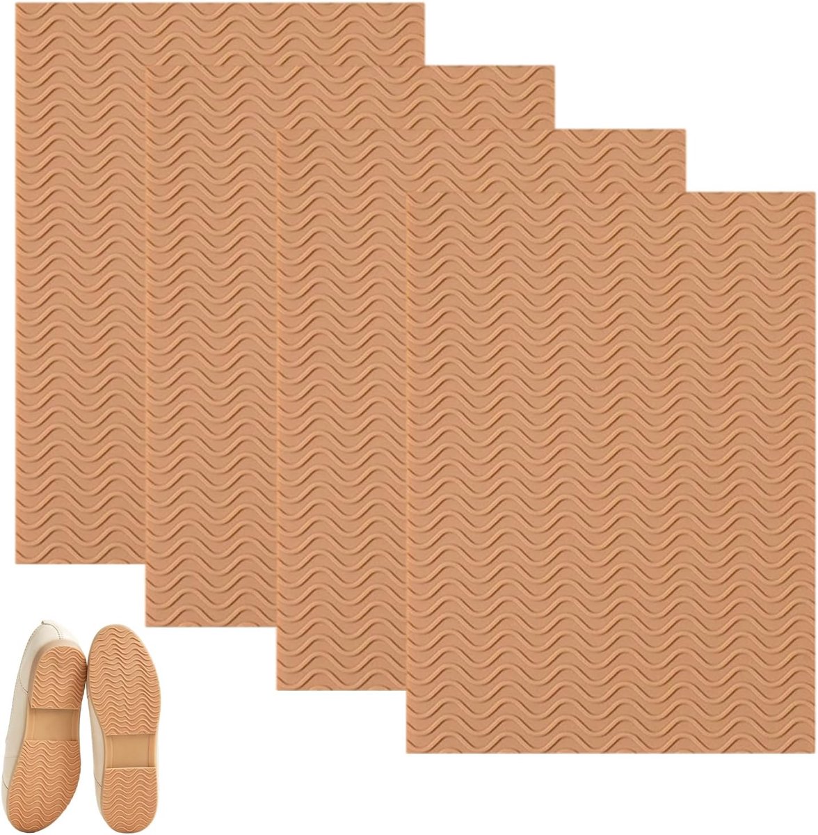 4 Stuks Anti-slip Schoenplaatjes, Zelfklevende Zoolbeschermers voor Hakken en Leren Schoenen, Antislip Zolen voor Dames en Heren