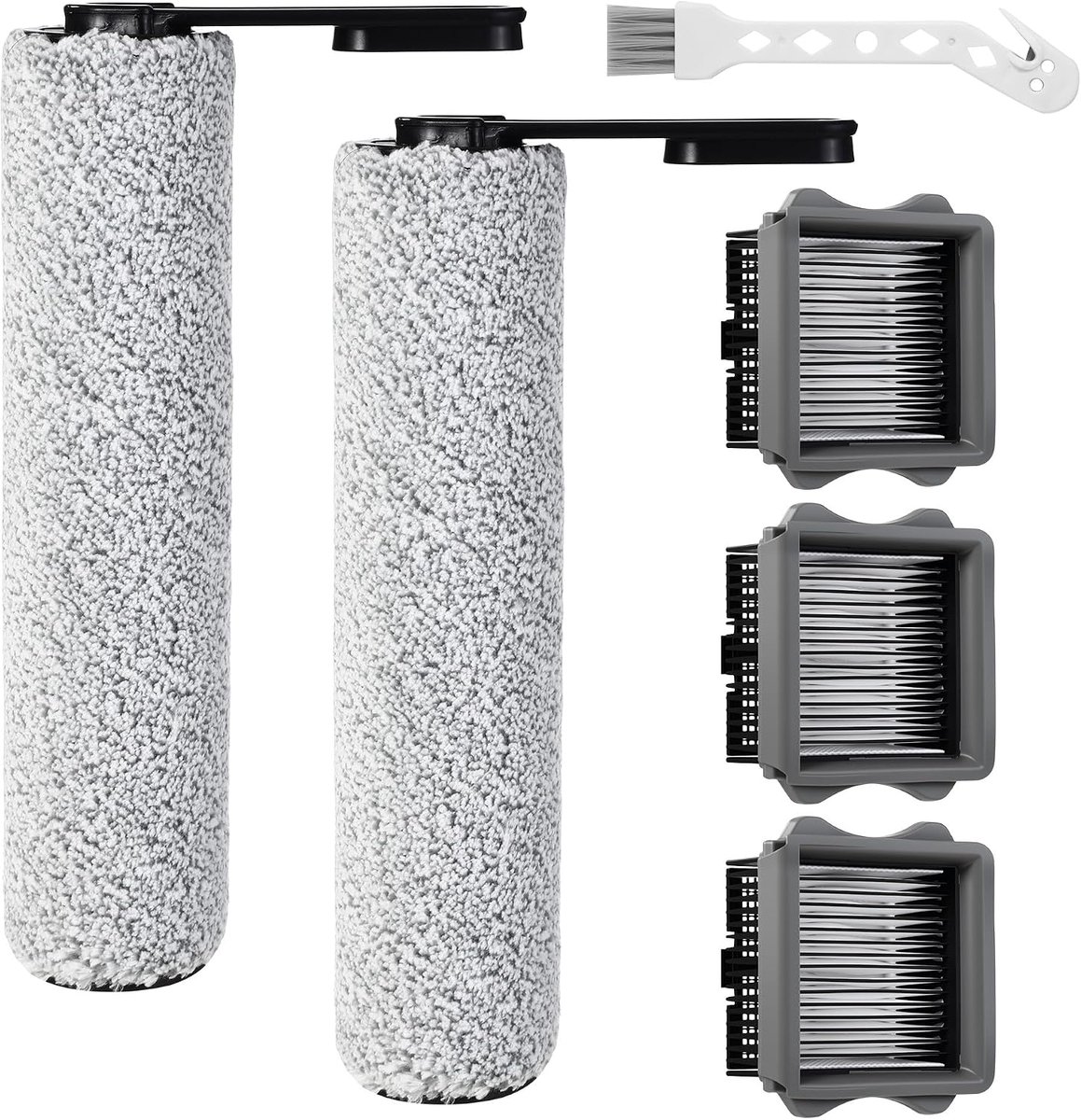 Accessoireset voor Floor One S5/S5 Pro/S5 Pro 2/S5 Extreme, nat- en droogzuiger, inclusief 3 filters, 2 reserveborstelrollen en 1 reinigingsborstel (set van 6)
