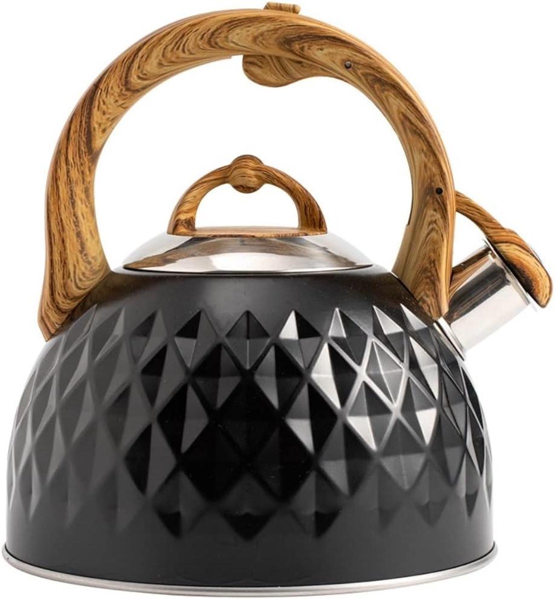 Waterkoker Met Fluitje - Kookpan Water - Water Koken - Snelle Warmteverdeling - 3 Liter Capaciteit - Zilverkleurig