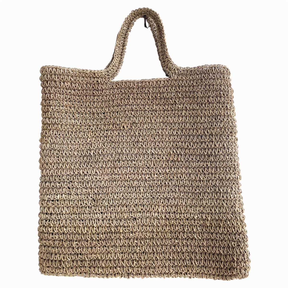 PTMD Carlise Natural Raffia Bag Rectangle High