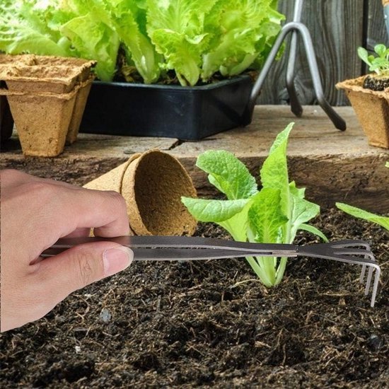 Bonsai Wortelhark, Rvs Prong Bonsai Gereedschap 2 in 1 Bonsai Boom Tool Pincet met Ergonomisch Handvat voor Outdoor — afbeelding 4