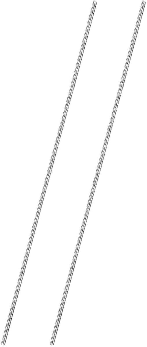 2 schroefdraadstangen, M5 x 350 mm, roestvrij staal, 304, rechtse schroefdraad voor ankerbouten, klemmen en U-bouten voor meubels, metrische schroefdraadschroef