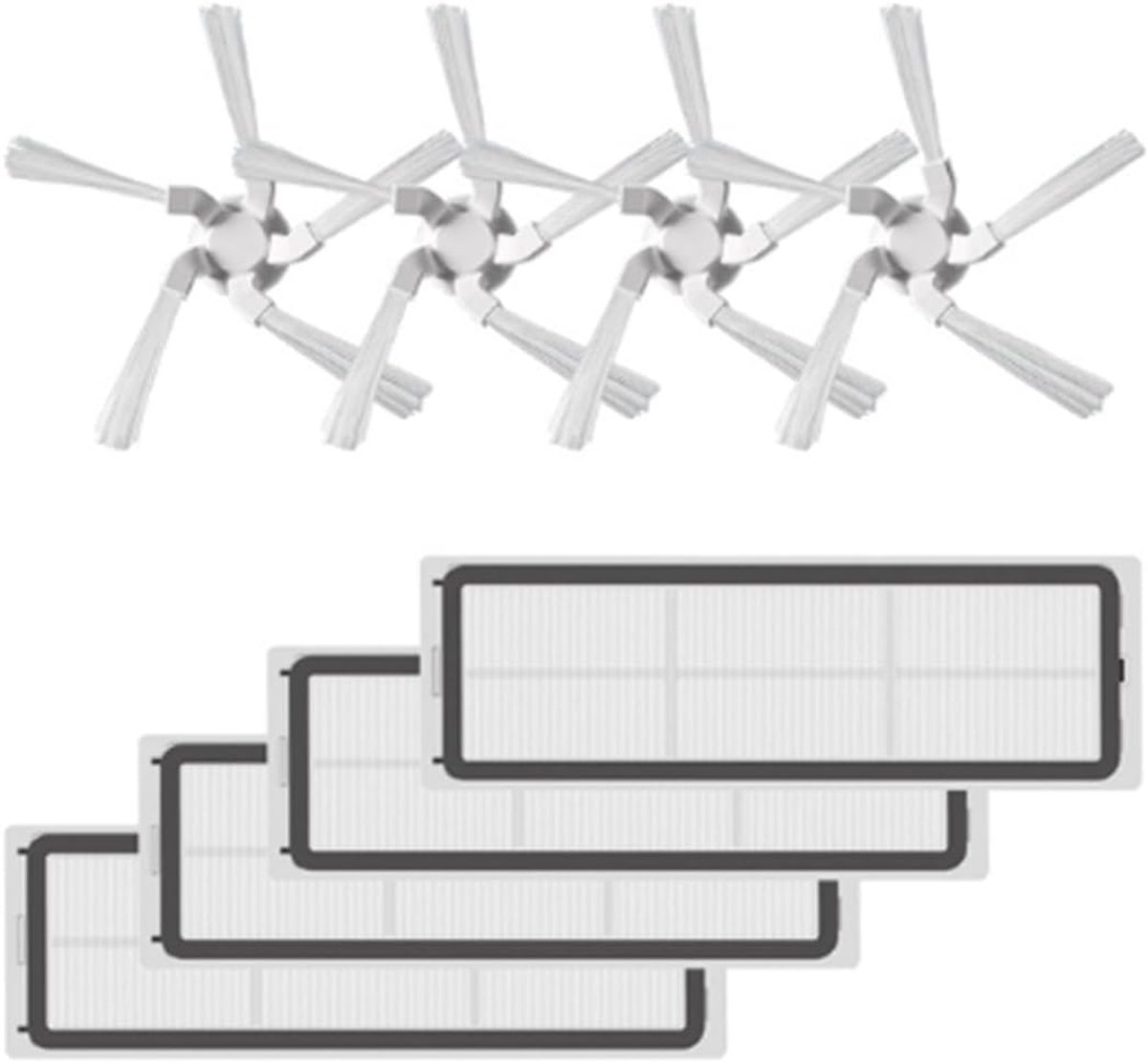 Onderdelen accessoires kit voor Dreame W10/W10 Pro Robot Vacuüm, Zijborstel Filter voor Thuis en Keuken Reiniging
