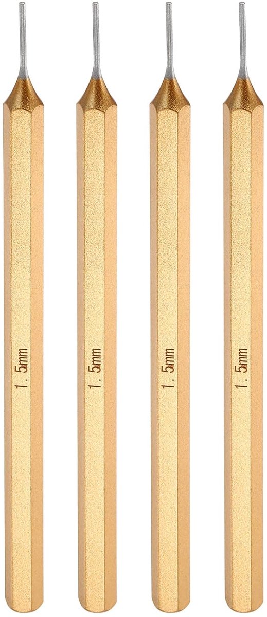 4 stuks centreerstift 1,5 mm (1/9") 150 mm lengte metrisch niet-krassend gelegeerd staal cilindrische uitlijnstift aandrijfpen gereedschap voor auto's