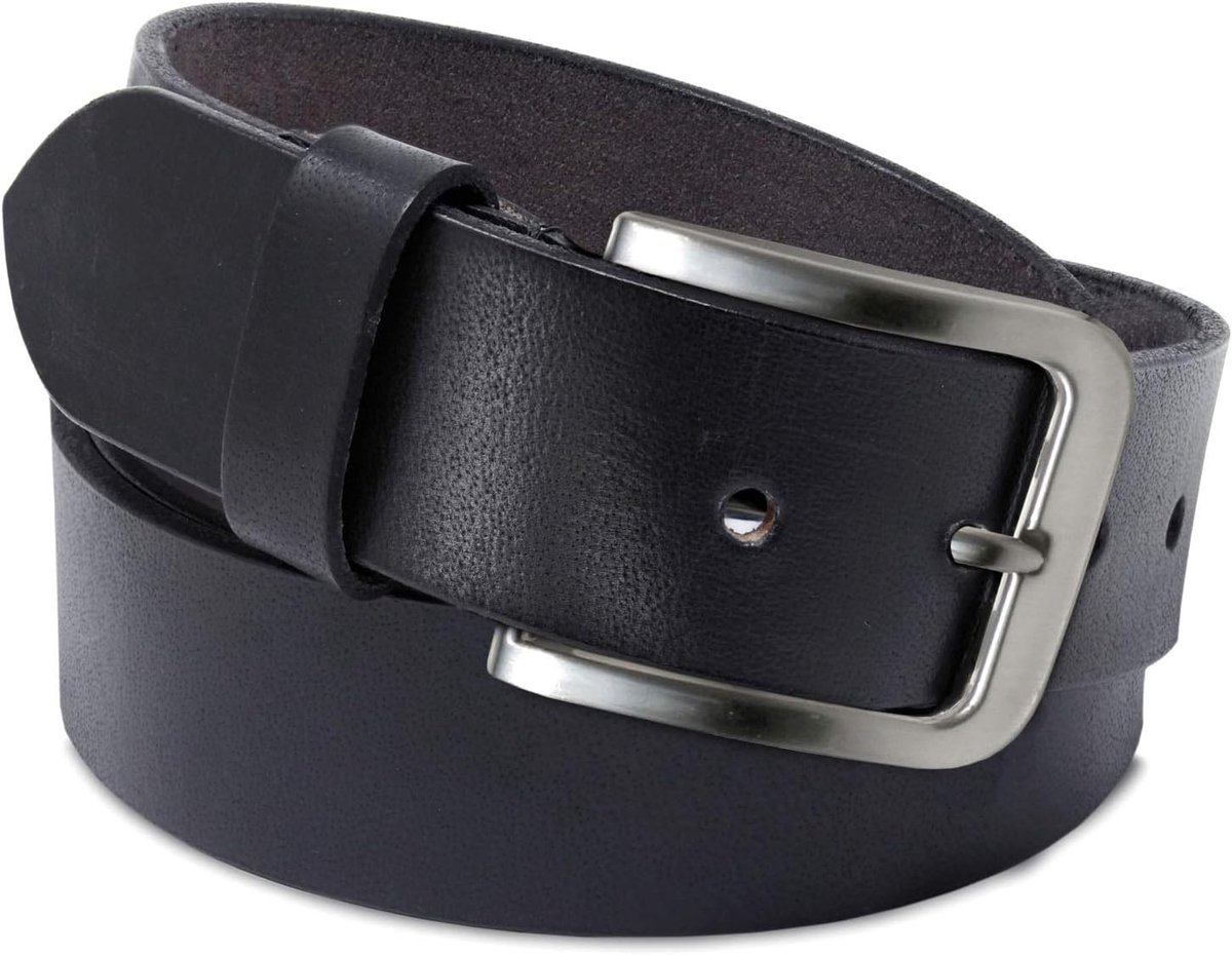 Vintage leren riem voor dames, 38 mm breed, buffelleer, damesriem voor jeans, pak, broek