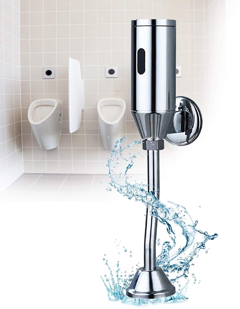 Automatische sensor urinoir drukspoeler - wandmontage - infrarood armatuur - hygiënische spoeling - SnelShoppen