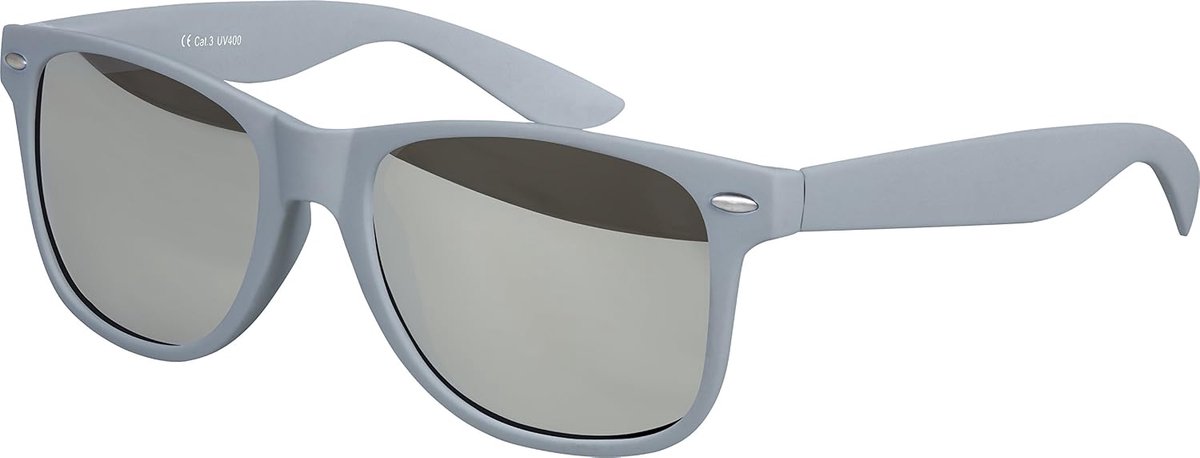 Balinco UV400 CAT 3 CE nerd zonnebril met rubber in retro stijl vintage unisex bril met veer scharnieren