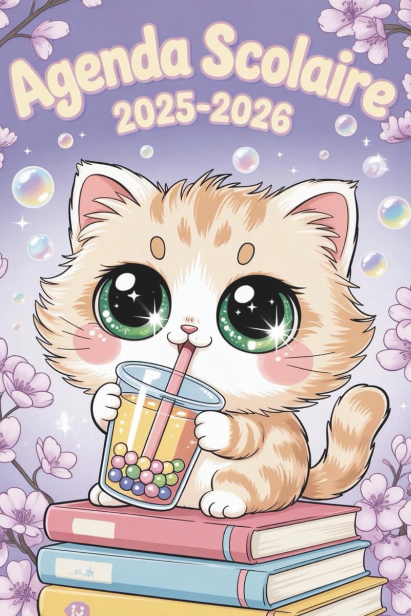 Agenda scolaire 2025 2026 A5 - 2 dagen per pagina - Met katten dieren - Perfect voor schoolgebruik - SnelShoppen