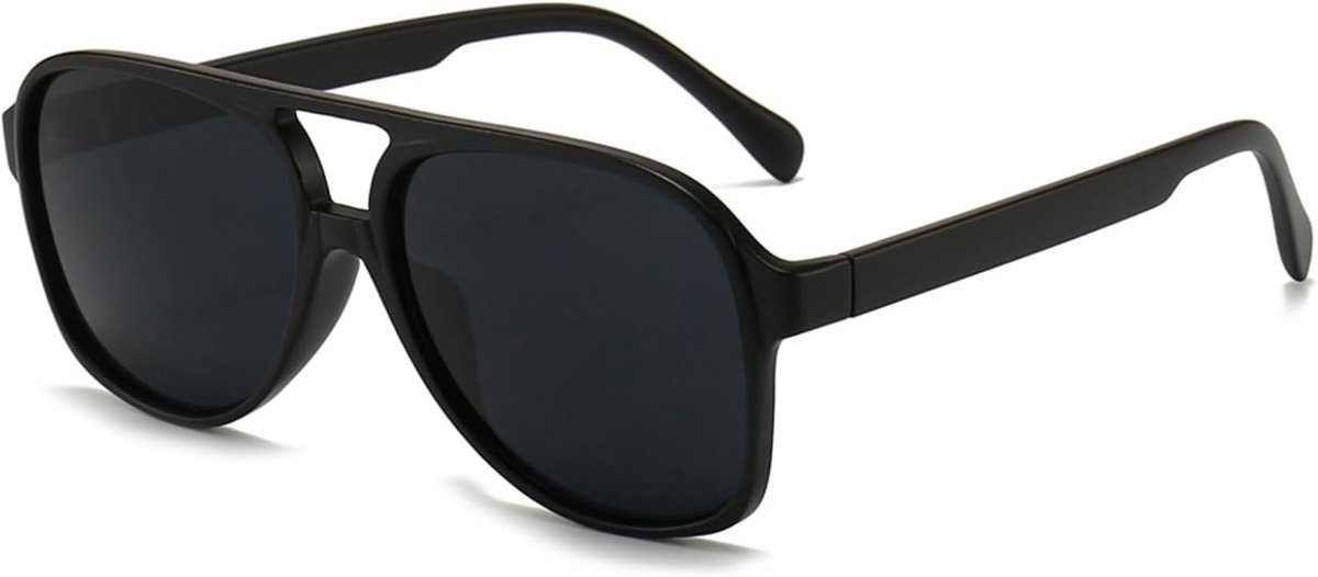Jaren 70 gepolariseerde zonnebril voor heren, dames Vintage klassiek oversized pilotenbril