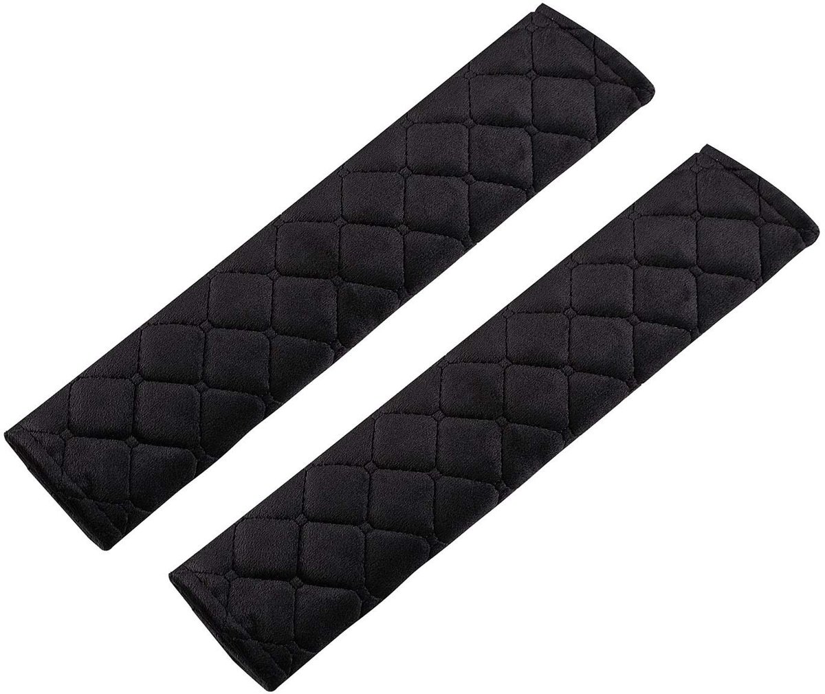 Set van 2 Zachte Autogordel Kussens - Comfortabele Schouderbeschermers voor Autogordels - Gordelbeschermers voor Volwassenen en Kinderen - Verstelbare Schouderpads voor Meer Rijcomfort en Bescherming - Zwart