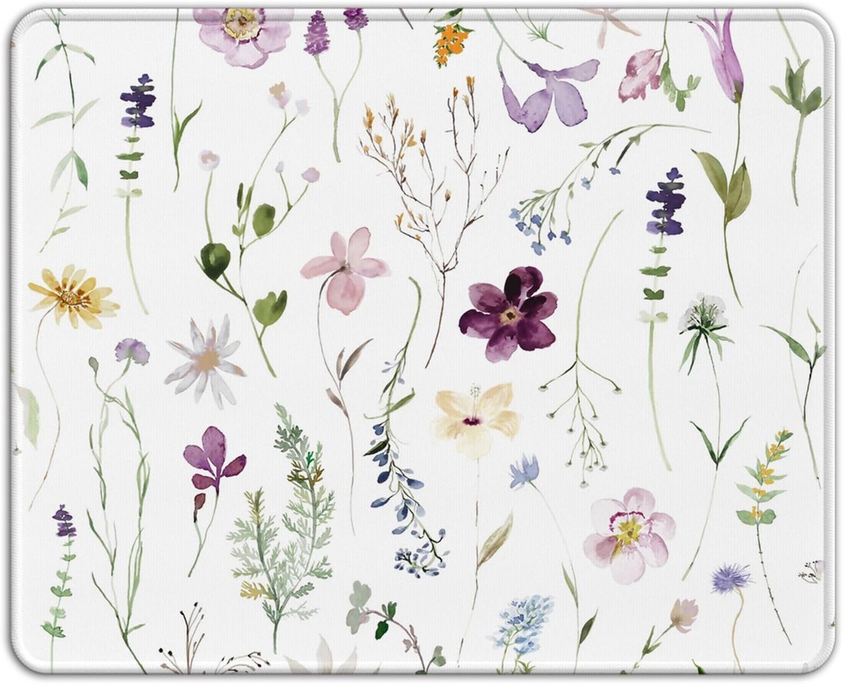 Muismat 21 x 26 cm - bloemen motief - kleine muismat - perfect voor thuis of op kantoor - ShopVlot