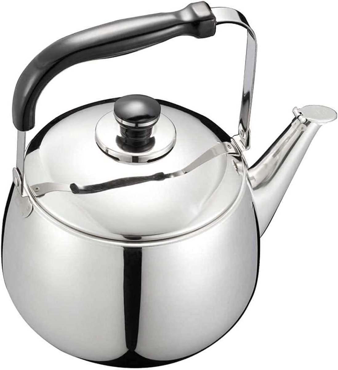 Roestvrijstalen Fluitketel - Waterketel Kookplaat - Water Koken - Geschikt voor Alle Kookplaten - 4L - Zilver