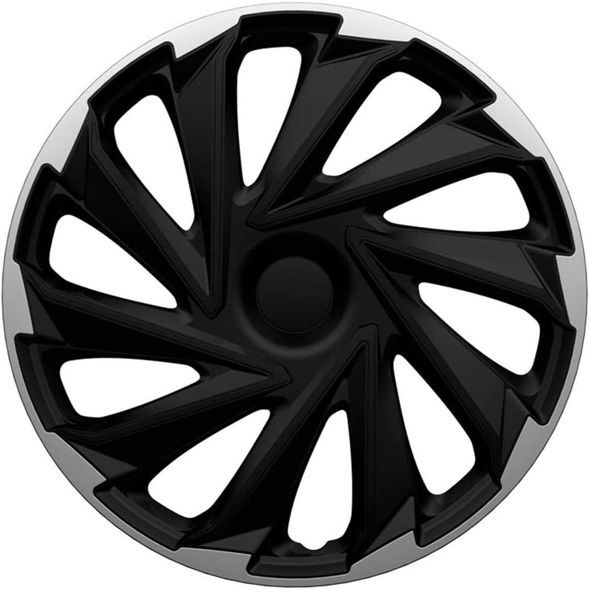 Wieldoppenset 16-inch - zilver/zwart - ABS kunststof - vernieuwt je auto - ShopVlot