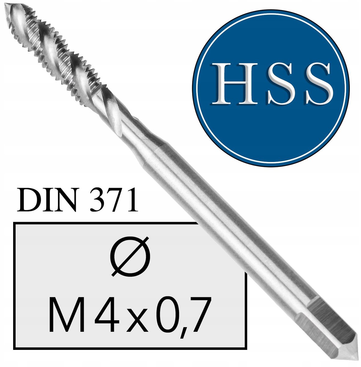 HSS M4x0,7 Spiraalwarmer Machinetap DIN 371