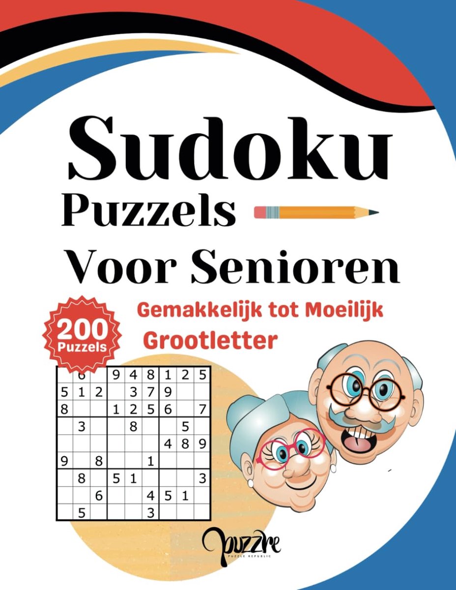Sudoku puzzels voor senioren - gemakkelijk tot moeilijk - hersenspellen voor volwassenen - stimuleert het brein - ShopVlot