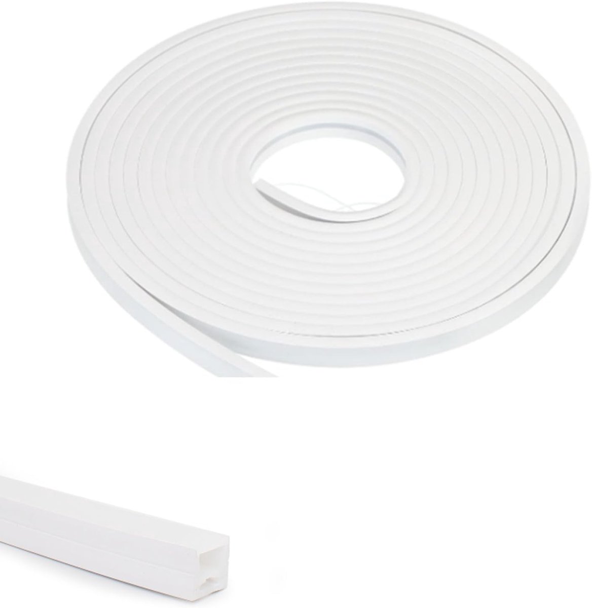 LED profiel met diffuser - 5 meter - Siliconen flexibel kanaal - Perfecte lichtverdeling voor sfeerverlichting - ShopVlot