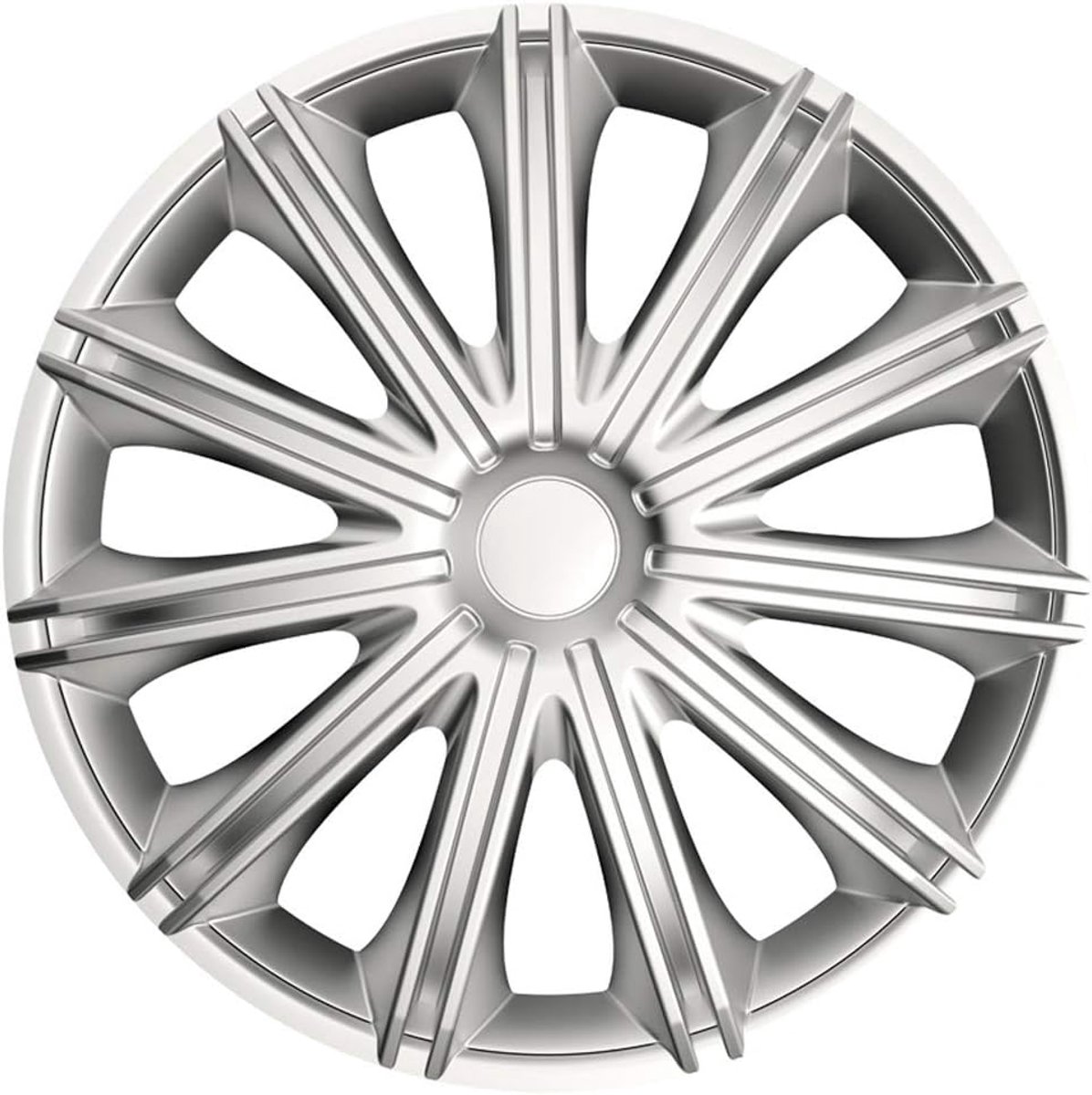 Wieldekselset 4-delig 18-inch - ABS kunststof - Zilveren afwerking - Geef je auto een nieuwe uitstraling - ShopVlot