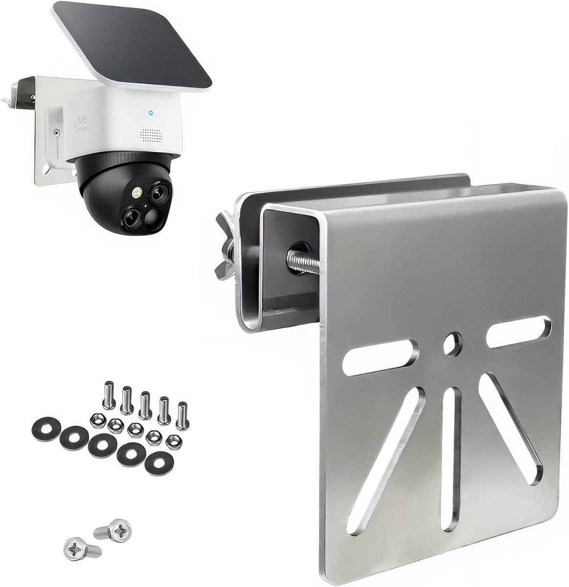 Outdoor camera mount - roestvrij staal - verstelbare wandhouder - installatie zonder boren - ShopVlot