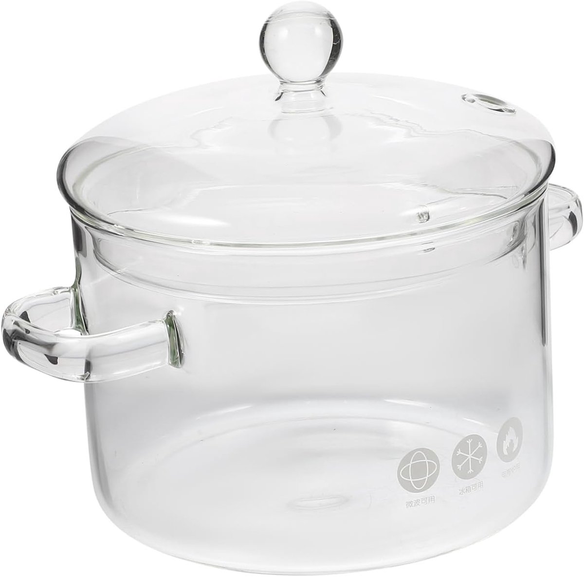 Stoofpot 1500 ml - hittebestendig borosilicaatglas - met deksel - ideaal voor soepen - ShopVlot