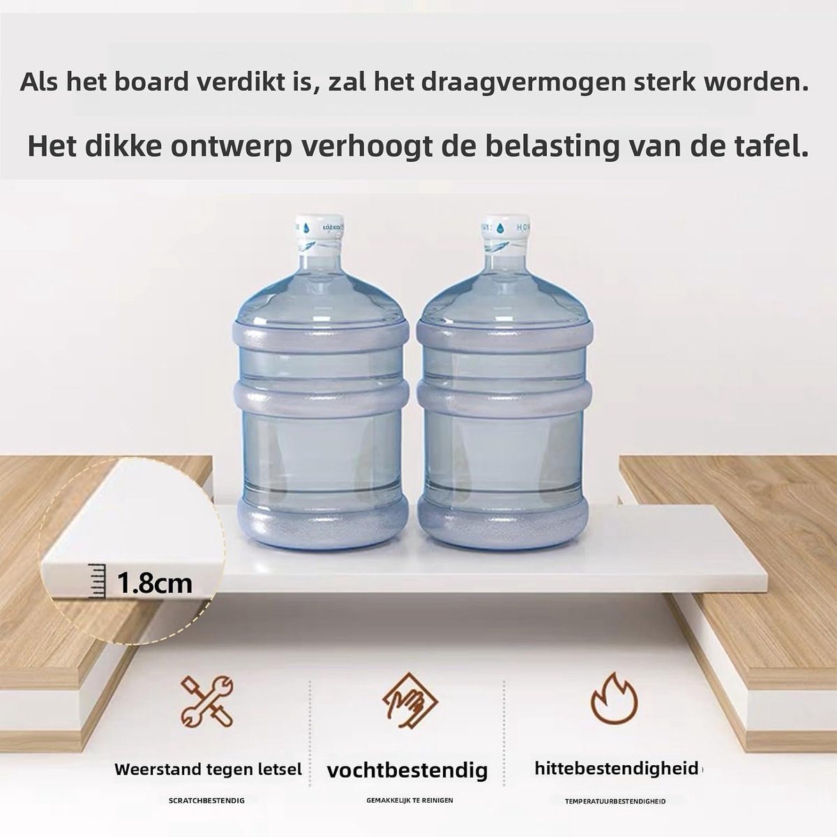 Computerbureau Modern - Schrijftafel Studiebureau - Thuiswerken Kantoor - Ergonomisch Gebogen Rand - 100x50cm - Wit thumbnail 3
