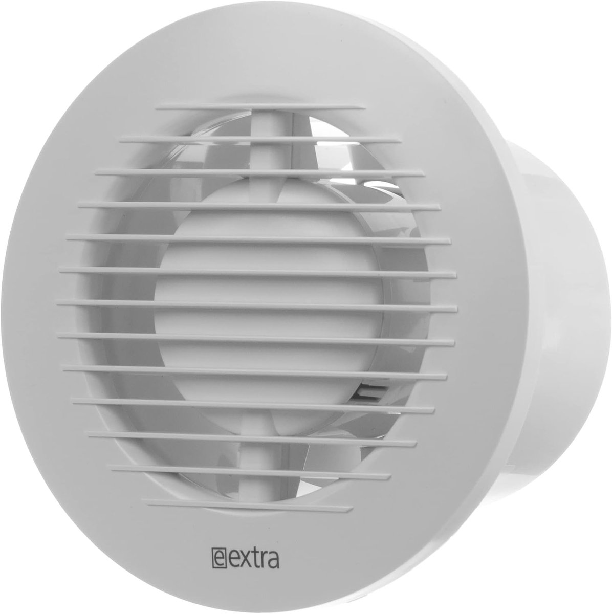 SnelShoppen - Badkamerafzuiger Ø 100 mm met vochtigheidsensor en timer - witte ventilator voor badkamer, WC en kleinere ruimtes