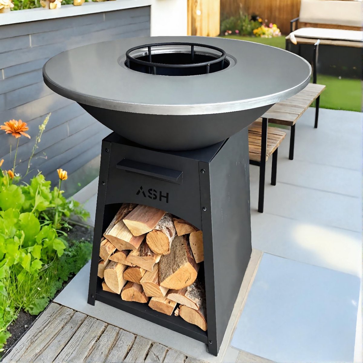 Plancha BBQ - Large - Fire bowl - Luxe uitstraling - Geniet van warmte en gezelligheid - ShopVlot