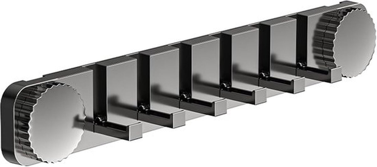 1 Wandgemonteerd Kledingrek - 40×6×3cm - Douchehaak met Zuignappen - Verborgen Handdoekrek - Herbruikbaar - Geschikt voor Badkamers, Keukens, Handdoeken, Badjassen, Badbruisballen - Gunmetal Grijs