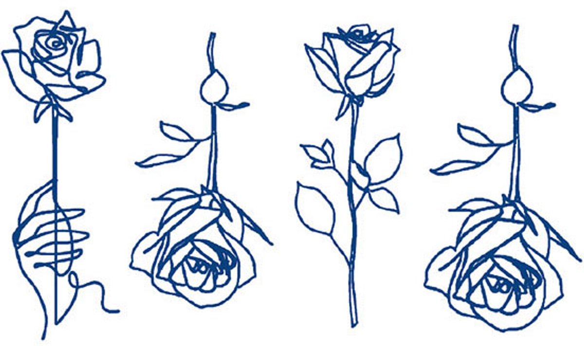 Tijdelijke tattoo Fading Roses 2 weken