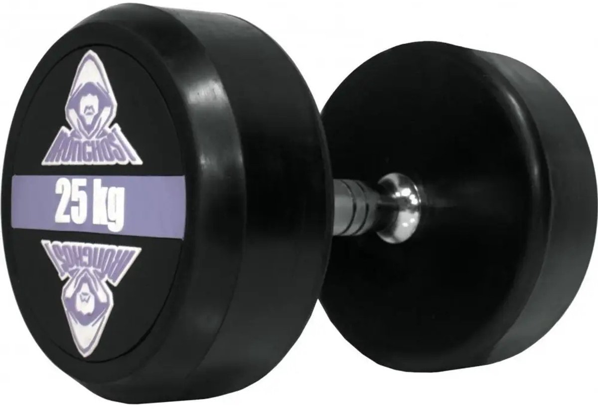 Merkloos Merkloze Halter 25 kg - Rubber Gecoat voor Krachttraining